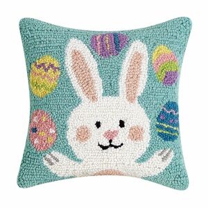Easter Bunny Decorative Hook Pillow - Bunny Juggling Eggs